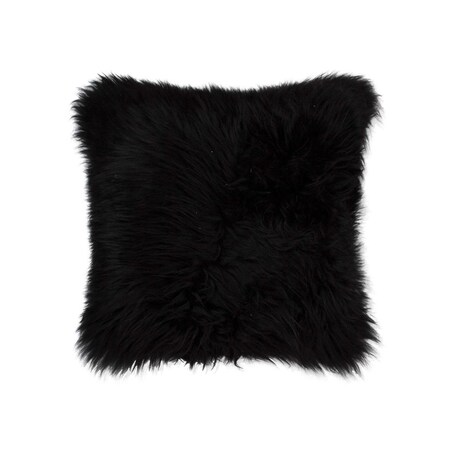 Dare2Decor 18 x 18 in. Curly Single Sheepskin Area Rug - Black DA3097419